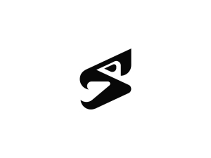 Minimalistisches Adler-Logo mit dem Buchstaben S