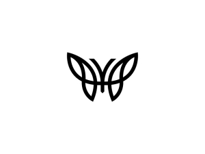 Logo du papillon monarque noir