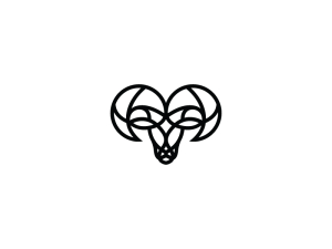 Black Bighorn Sheep Logo