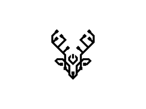 Logo de cerf à tête fraîche