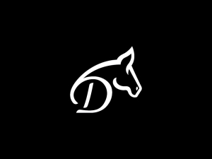 White Head Horse Logo