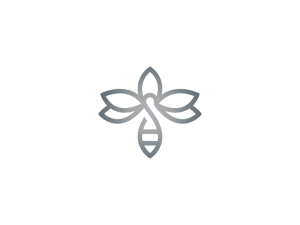 Logotipo de la abeja reina de las flores