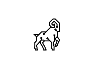 Logo de chèvre sauvage de technologie