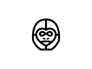 Logotipo de gorila de cabeza infinita