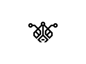 Logo tête de fourmi noire