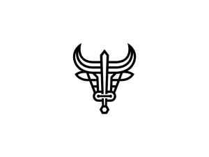 Logotipo De Toro Negro Daga