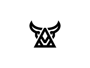 Logotipo de toro negro alfa