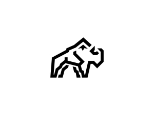 Logotipo De Bisonte De Aventura Genial