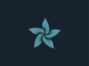 Logo étoile fleur