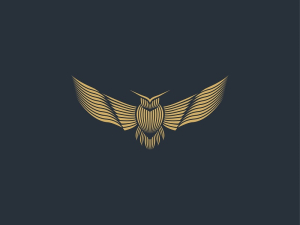 Stylish Owl Moire Logo