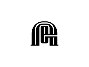 Buchstabe Ae, Anfangsbuchstabe Ea, mehrzeiliges Logo