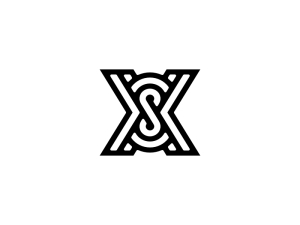 Letetr Xs Inicial Sx Infinity Identidad Logotipo Icónico