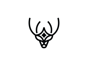 Logotipo De Ciervo Negro Cool Head