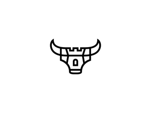Logotipo De Toro De Torre De Cabeza Negra