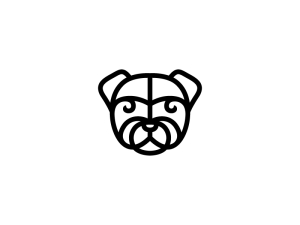 Logotipo De Perro De Cabeza Negra