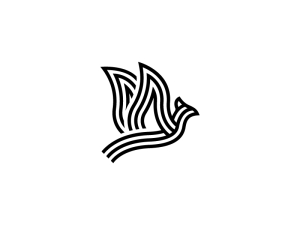 Logotipo De Phoenix De Líneas Negras