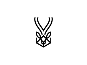 Futuristisches schwarzes Oryx-Logo