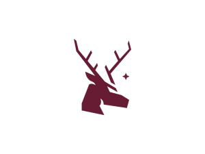 Logotipo elegante de cabeza de ciervo