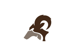 Stilvolles Ram-Logo
