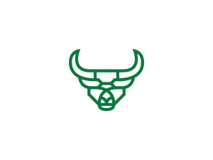 Logotipo De Cabeza De Toro Verde