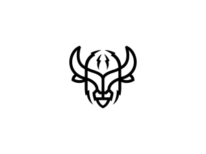 Logotipo de bisonte negro de poder