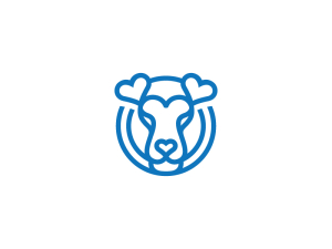 Cuidado Logotipo Del Tigre Cabeza Azul