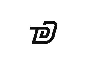 Logotipo de letra Td moderno