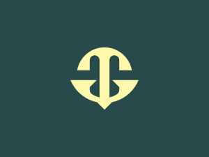 Modern Letter T Anchor Logo