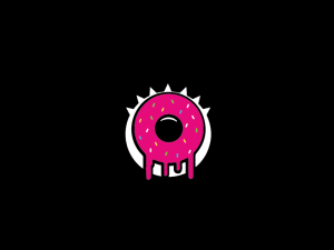 Logotipo De Donut De Roca