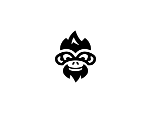 Logo drôle de singe