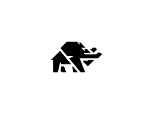 Logo du grand éléphant noir