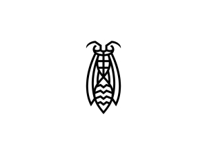 Logo de guêpe noire