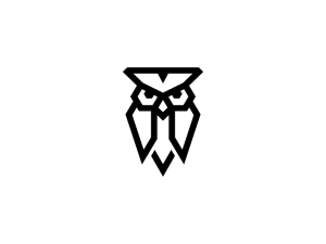 Cool Black Owl Logo