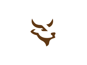 Enorme logotipo de toro marrón