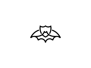 Schwarzes Fledermaus-Logo