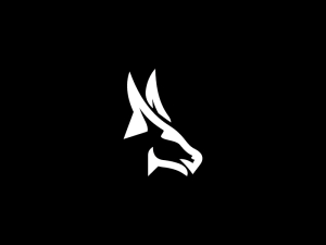 Logotipo del dragón de cabeza blanca