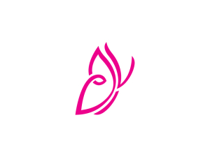 شعار الفراشة الوردية