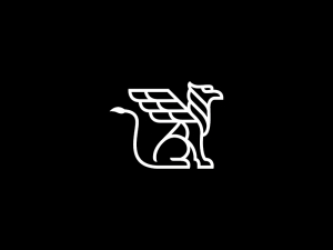 Logotipo de grifo blanco