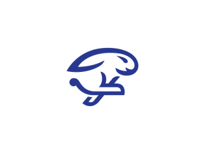 Blaues Kaninchen-Logo