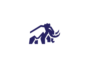 Logotipo De Mamut Azul