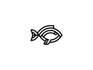 Logo de poisson noir