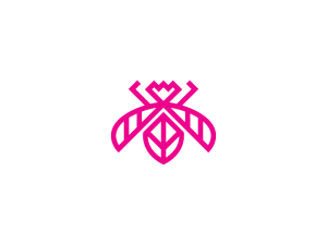 Logo de l'abeille rose