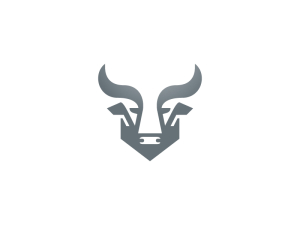 Logo cool du taureau d'argent