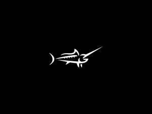 Weißes Marlin-Logo