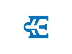 Letter E Plane Logo
