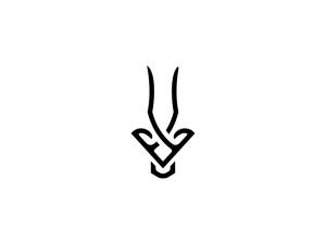 Elegante logotipo de Oryx negro