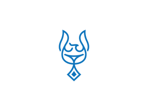 Elegant Blue Phoenix Logo