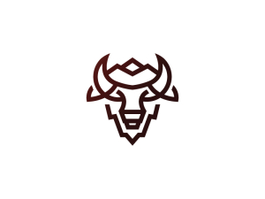 Logotipo De Bisonte Marrón