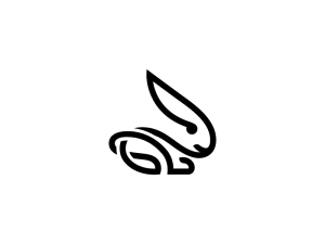 Schwarzes Kaninchen-Häschen-Logo