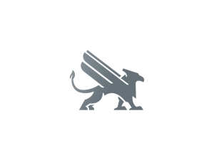 Grand logo du griffon argenté